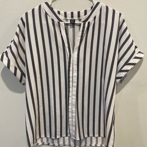 Womens SHEIN black and white stripe top size L